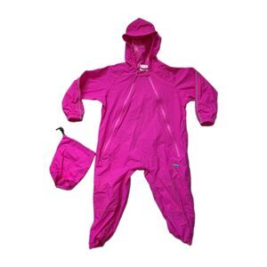 Splashy Kids Pink Rain Suit Hooded Waterproof One Piece Snowsuit Size 6 Years